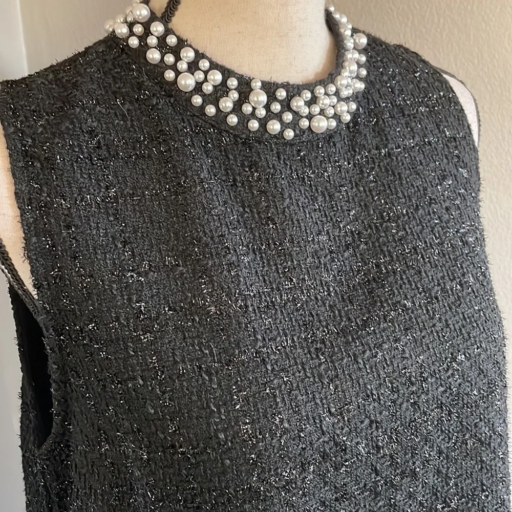 Gracia tweed dress with pearls - Picture 4 of 8